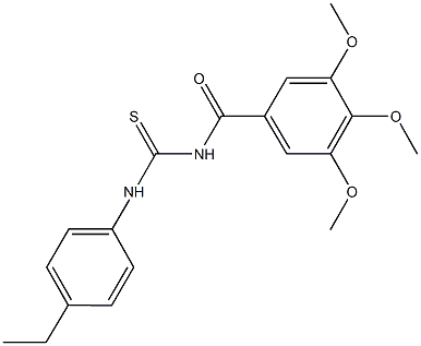 N-(4-ethylphenyl)-N'-(3,4,5-trimethoxybenzoyl)thiourea Structure