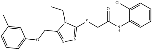 N-(2-chlorophenyl)-2-({4-ethyl-5-[(3-methylphenoxy)methyl]-4H-1,2,4-triazol-3-yl}thio)acetamide|