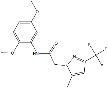 N-(2,5-dimethoxyphenyl)-2-[5-methyl-3-(trifluoromethyl)-1H-pyrazol-1-yl]acetamide Structure