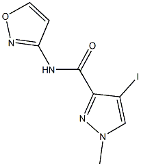 4-iodo-N-(3-isoxazolyl)-1-methyl-1H-pyrazole-3-carboxamide Structure