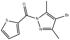 4-bromo-3,5-dimethyl-1-(2-thienylcarbonyl)-1H-pyrazole Structure