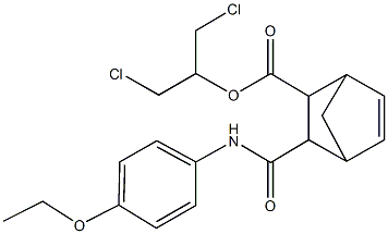 2-chloro-1-(chloromethyl)ethyl 3-[(4-ethoxyanilino)carbonyl]bicyclo[2.2.1]hept-5-ene-2-carboxylate 结构式