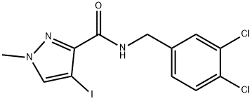 N-(3,4-dichlorobenzyl)-4-iodo-1-methyl-1H-pyrazole-3-carboxamide Structure