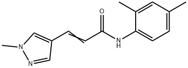 N-(2,4-dimethylphenyl)-3-(1-methyl-1H-pyrazol-4-yl)acrylamide Struktur