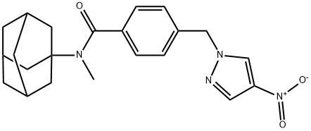 491828-96-7 N-(1-adamantyl)-4-({4-nitro-1H-pyrazol-1-yl}methyl)-N-methylbenzamide