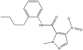 N-(2-butylphenyl)-4-nitro-1-methyl-1H-pyrazole-5-carboxamide Structure