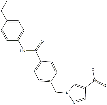 N-(4-ethylphenyl)-4-({4-nitro-1H-pyrazol-1-yl}methyl)benzamide,491829-13-1,结构式