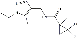 2,2-dibromo-N-[(1-ethyl-5-methyl-1H-pyrazol-4-yl)methyl]-1-methylcyclopropanecarboxamide|