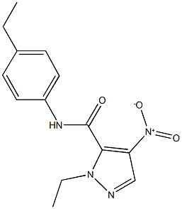 1-ethyl-N-(4-ethylphenyl)-4-nitro-1H-pyrazole-5-carboxamide,491829-74-4,结构式