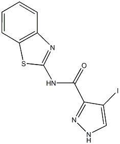 N-(1,3-benzothiazol-2-yl)-4-iodo-1H-pyrazole-3-carboxamide Struktur