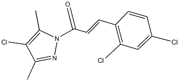 4-chloro-1-[3-(2,4-dichlorophenyl)acryloyl]-3,5-dimethyl-1H-pyrazole,491830-16-1,结构式