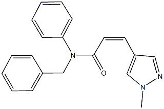 N-benzyl-3-(1-methyl-1H-pyrazol-4-yl)-N-phenylacrylamide Struktur