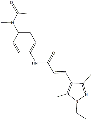 N-{4-[acetyl(methyl)amino]phenyl}-3-(1-ethyl-3,5-dimethyl-1H-pyrazol-4-yl)acrylamide,491830-45-6,结构式