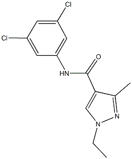 N-(3,5-dichlorophenyl)-1-ethyl-3-methyl-1H-pyrazole-4-carboxamide,491830-79-6,结构式