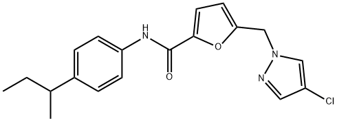 491830-94-5 N-(4-sec-butylphenyl)-5-[(4-chloro-1H-pyrazol-1-yl)methyl]-2-furamide