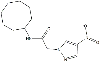 N-cyclooctyl-2-{4-nitro-1H-pyrazol-1-yl}acetamide 结构式