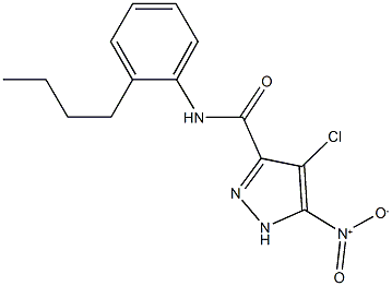 N-(2-butylphenyl)-4-chloro-5-nitro-1H-pyrazole-3-carboxamide Structure