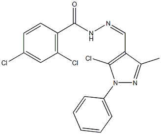 2,4-dichloro-N'-[(5-chloro-3-methyl-1-phenyl-1H-pyrazol-4-yl)methylene]benzohydrazide Structure