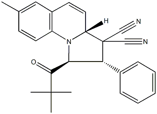 1-(2,2-dimethylpropanoyl)-7-methyl-2-phenyl-1,2-dihydropyrrolo[1,2-a]quinoline-3,3(3aH)-dicarbonitrile,491831-56-2,结构式