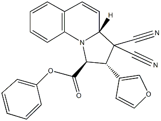 phenyl 3,3-dicyano-2-(3-furyl)-1,2,3,3a-tetrahydropyrrolo[1,2-a]quinoline-1-carboxylate Structure