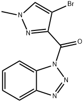 1-[(4-bromo-1-methyl-1H-pyrazol-3-yl)carbonyl]-1H-1,2,3-benzotriazole Structure