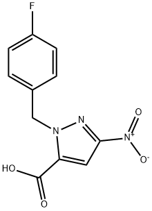 1-(4-fluorobenzyl)-3-nitro-1H-pyrazole-5-carboxylicacid,491831-80-2,结构式