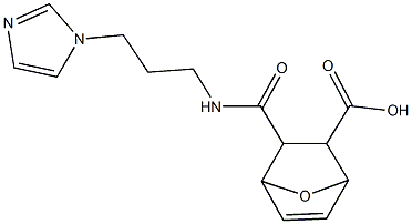 3-({[3-(1H-imidazol-1-yl)propyl]amino}carbonyl)-7-oxabicyclo[2.2.1]hept-5-ene-2-carboxylic acid Structure