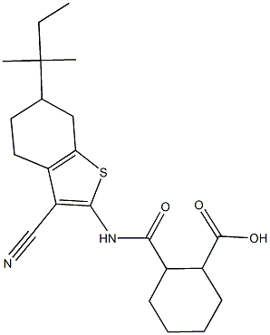 2-{[(3-cyano-6-tert-pentyl-4,5,6,7-tetrahydro-1-benzothien-2-yl)amino]carbonyl}cyclohexanecarboxylic acid|