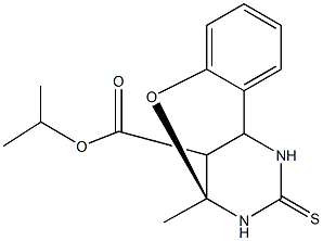 isopropyl (9S)-9-methyl-11-thioxo-8-oxa-10,12-diazatricyclo[7.3.1.0~2,7~]trideca-2,4,6-triene-13-carboxylate Struktur