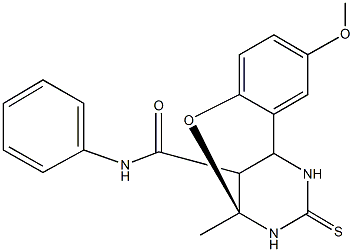 (9S)-4-methoxy-9-methyl-N-phenyl-11-thioxo-8-oxa-10,12-diazatricyclo[7.3.1.0~2,7~]trideca-2,4,6-triene-13-carboxamide Structure