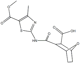 3-({[5-(methoxycarbonyl)-4-methyl-1,3-thiazol-2-yl]amino}carbonyl)-7-oxabicyclo[2.2.1]heptane-2-carboxylic acid|