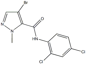 4-bromo-N-(2,4-dichlorophenyl)-1-methyl-1H-pyrazole-5-carboxamide 结构式