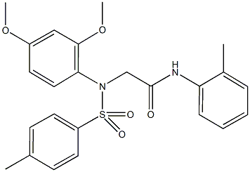 2-{2,4-dimethoxy[(4-methylphenyl)sulfonyl]anilino}-N-(2-methylphenyl)acetamide Struktur