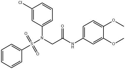 491843-48-2 2-[3-chloro(phenylsulfonyl)anilino]-N-(3,4-dimethoxyphenyl)acetamide