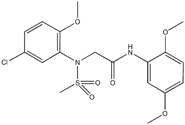 2-[5-chloro-2-methoxy(methylsulfonyl)anilino]-N-(2,5-dimethoxyphenyl)acetamide Structure