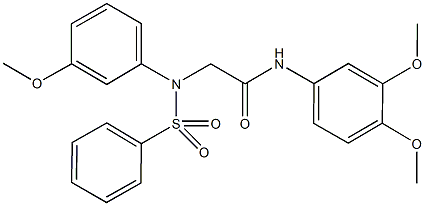 491843-91-5 N-(3,4-dimethoxyphenyl)-2-[3-methoxy(phenylsulfonyl)anilino]acetamide
