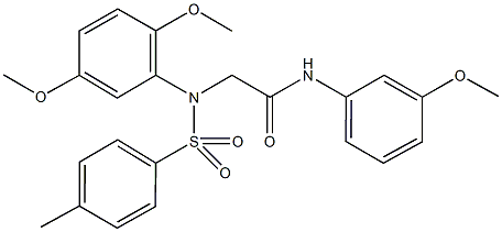 2-{2,5-dimethoxy[(4-methylphenyl)sulfonyl]anilino}-N-(3-methoxyphenyl)acetamide 结构式