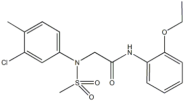 2-[3-chloro-4-methyl(methylsulfonyl)anilino]-N-(2-ethoxyphenyl)acetamide Structure