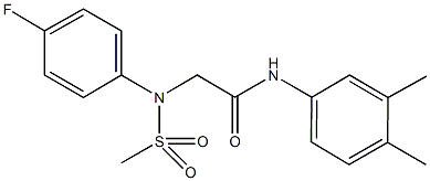 N-(3,4-dimethylphenyl)-2-[4-fluoro(methylsulfonyl)anilino]acetamide Structure