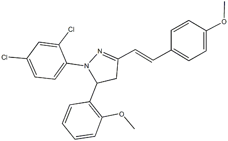 1-(2,4-dichlorophenyl)-5-(2-methoxyphenyl)-3-[2-(4-methoxyphenyl)vinyl]-4,5-dihydro-1H-pyrazole Structure