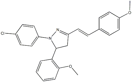 491857-08-0 1-(4-chlorophenyl)-5-(2-methoxyphenyl)-3-[2-(4-methoxyphenyl)vinyl]-4,5-dihydro-1H-pyrazole