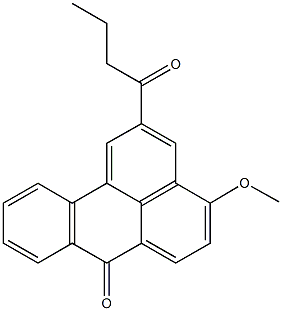 2-butyryl-4-methoxy-7H-benzo[de]anthracen-7-one,491857-72-8,结构式