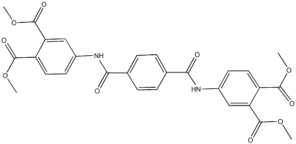 dimethyl 4-[(4-{[3,4-bis(methoxycarbonyl)anilino]carbonyl}benzoyl)amino]phthalate 化学構造式