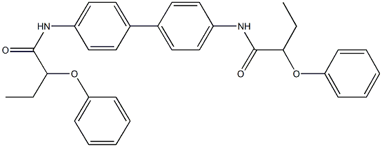 2-phenoxy-N-{4'-[(2-phenoxybutanoyl)amino][1,1'-biphenyl]-4-yl}butanamide 化学構造式
