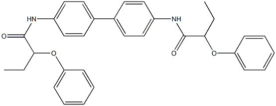 2-phenoxy-N-{4'-[(2-phenoxybutanoyl)amino][1,1'-biphenyl]-4-yl}butanamide,491858-36-7,结构式