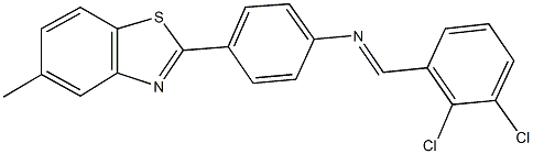 N-(2,3-dichlorobenzylidene)-N-[4-(5-methyl-1,3-benzothiazol-2-yl)phenyl]amine Structure