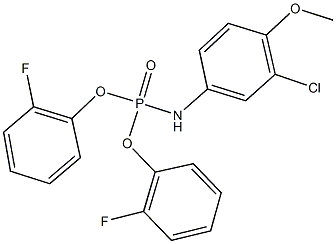 bis(2-fluorophenyl) 3-chloro-4-methoxyphenylamidophosphate Struktur