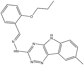 2-propoxybenzaldehyde (8-methyl-5H-[1,2,4]triazino[5,6-b]indol-3-yl)hydrazone Struktur