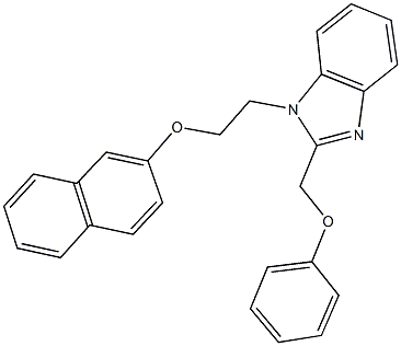 1-[2-(2-naphthyloxy)ethyl]-2-(phenoxymethyl)-1H-benzimidazole Struktur