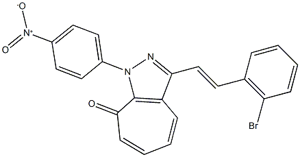 3-[2-(2-bromophenyl)vinyl]-1-{4-nitrophenyl}cyclohepta[c]pyrazol-8(1H)-one,491870-73-6,结构式